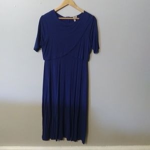 Blue Midi Nursing and Maternity dress